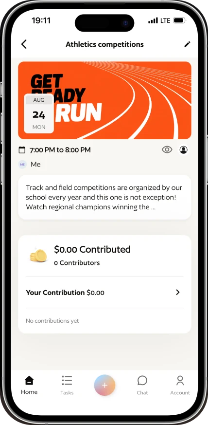Parentr app screen