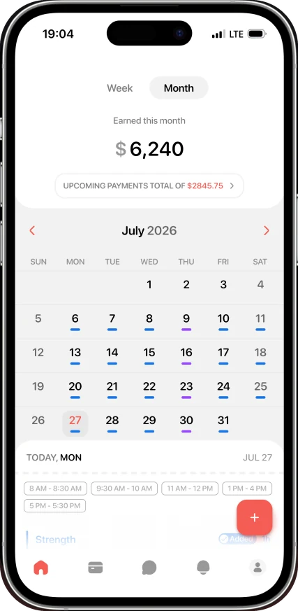 Regent app screen