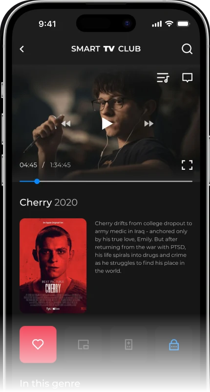 SmartTV Club app screen