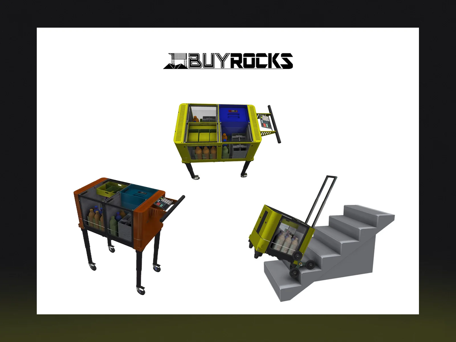 BuyRocks app screens