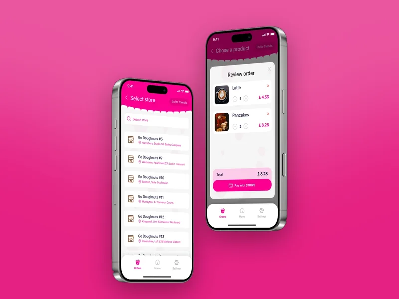 GoDoughnuts: Coffee shop franchise app: loyalty, order-ahead, staff tablet and admin portal