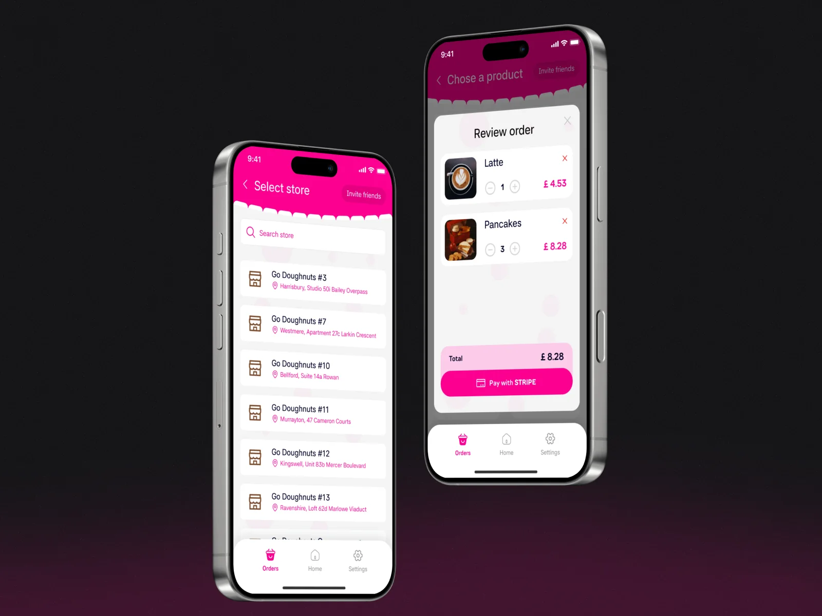 GoDoughnuts: Coffee shop franchise app: loyalty, order-ahead, staff tablet and admin portal