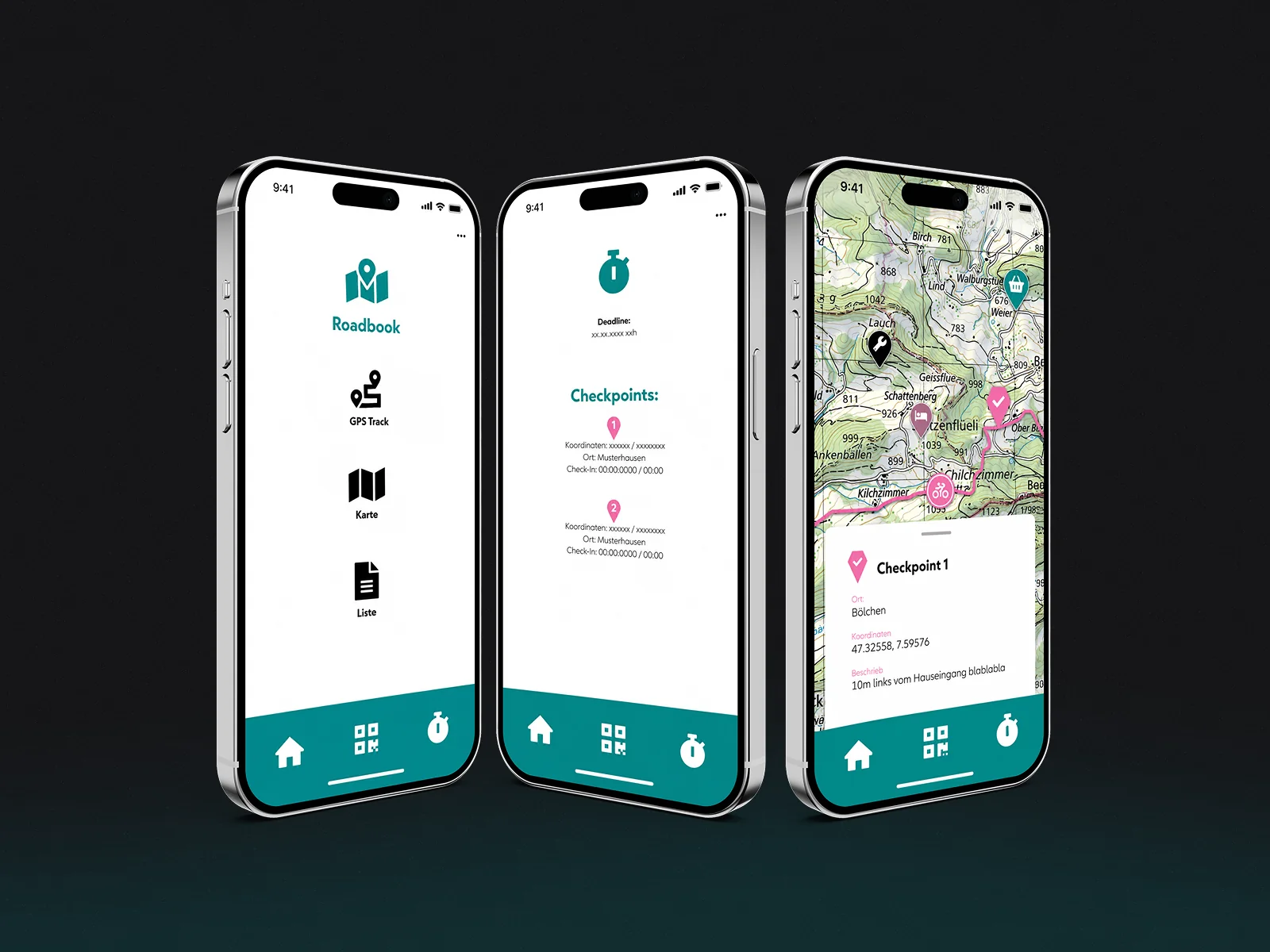 Gravel Trans Jura app screens