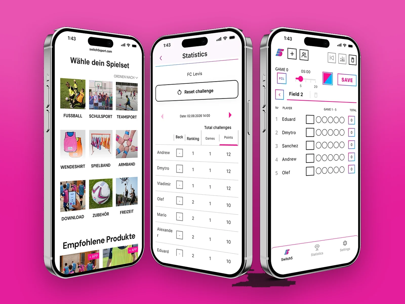 SWITCH5 app